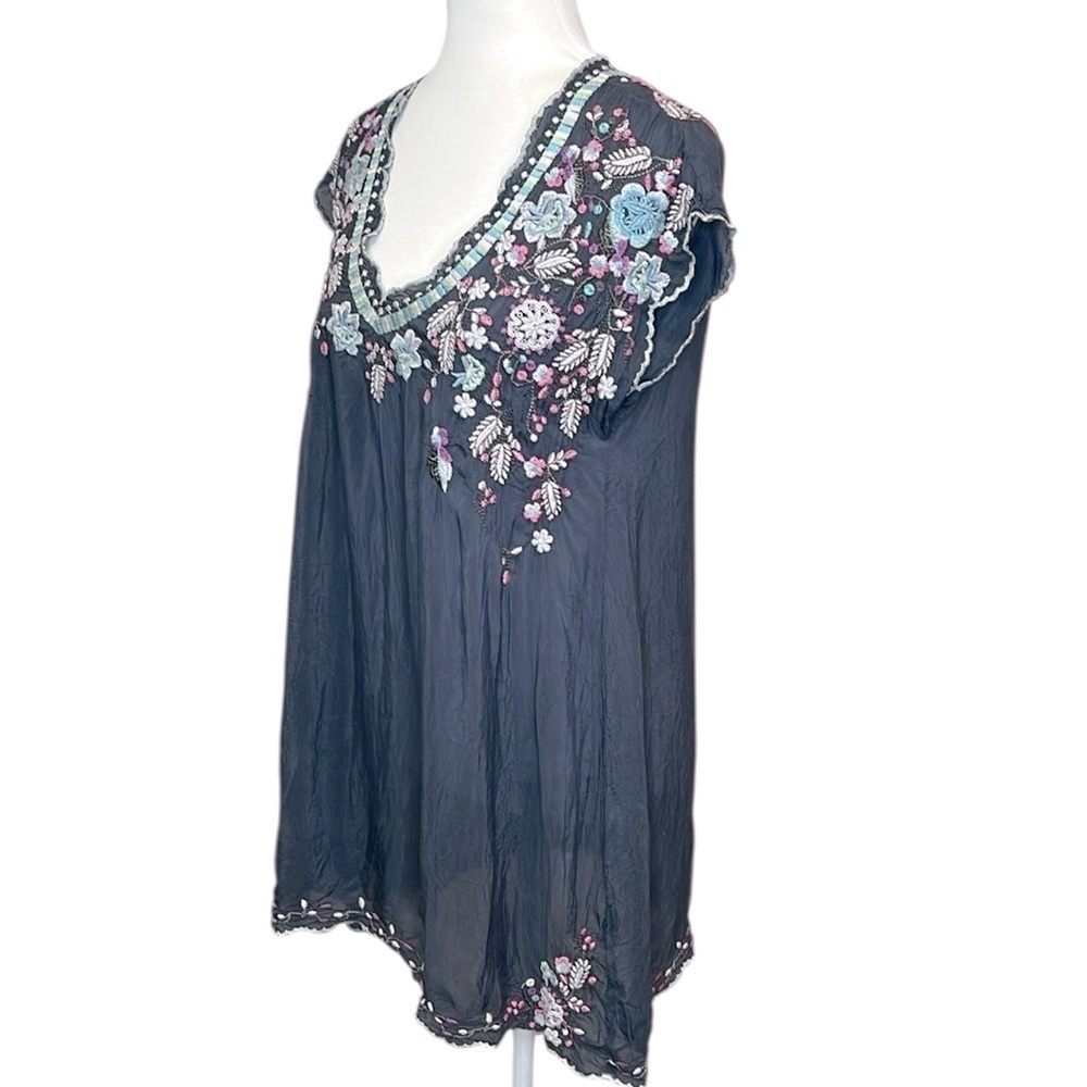 Johnny Was Embroidered Floral Cupra - Picture 3 of 6